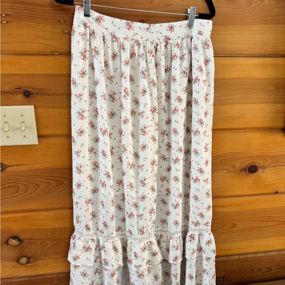 Princess Polly Floral Cream Maxi Skirt